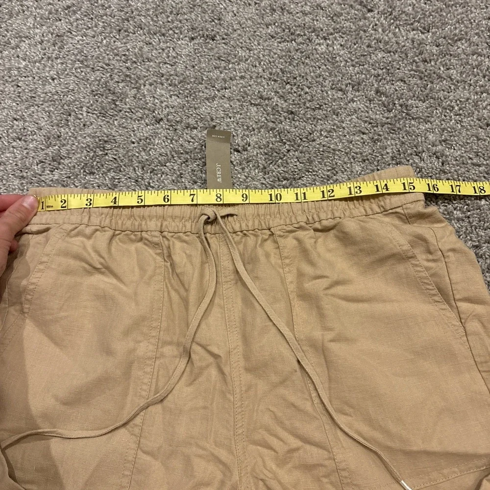 J.Crew Women MED NWT Pants Linen Pull On Coastal Grandma Beach Relaxed Lagenlook